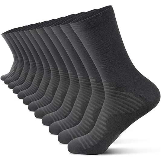 ingrown toenail relief Men Athletic Crew Socks Workout Socks (12 Pairs)